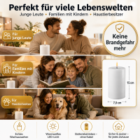 Deluxe Homeart LED Kerze mit Timerfunktion Weiß