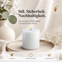 Deluxe Homeart LED Kerze mit Timerfunktion Weiß
