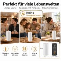 Deluxe Homeart LED Kerze mit Timerfunktion Weiß