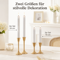 Deluxe Homeart LED Stabkerze mit Timerfunktion Weiß