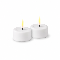 Deluxe Homeart Teelicht 2er Set mit Timerfunktion Weiß