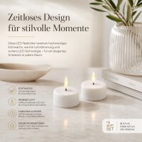 Deluxe Homeart Teelicht 2er Set mit Timerfunktion Weiß
