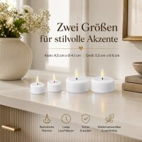 Deluxe Homeart Teelicht 2er Set mit Timerfunktion Weiß