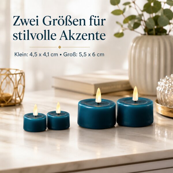 Petrol Indoor LED-Echtwachskerzen von Deluxe HomeArt, 7,00 €