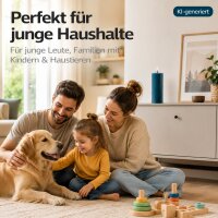 Deluxe Homeart LED Kerze mit Timerfunktion Petrol