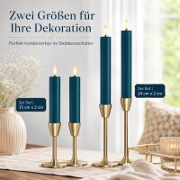 Deluxe Homeart LED Stabkerze mit Timerfunktion Petrol