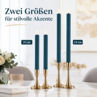 Deluxe Homeart LED Stabkerze mit Timerfunktion Petrol