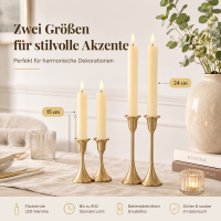 LED Kerze mit Timerfunktion Creme