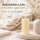 Deluxe Homeart LED Kerze mit Timerfunktion Creme
