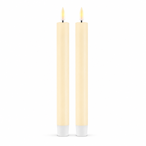 Deluxe Homeart LED Stabkerze mit Timerfunktion Creme