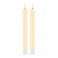 Deluxe Homeart LED Stabkerze mit Timerfunktion Creme