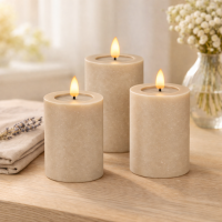 LED Kerze mit Timerfunktion Sand