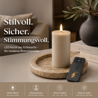 Deluxe Homeart LED Kerze mit Timerfunktion Sand