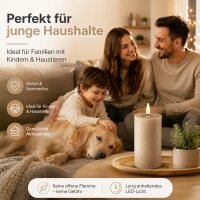 Deluxe Homeart LED Kerze mit Timerfunktion Sand