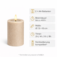 Deluxe Homeart LED Kerze mit Timerfunktion Sand