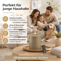 Deluxe Homeart LED Kerze mit Timerfunktion Sand