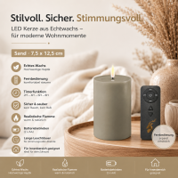 Deluxe Homeart LED Kerze mit Timerfunktion Sand