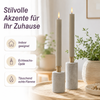 Deluxe Homeart LED Stabkerze mit Timerfunktion Sand