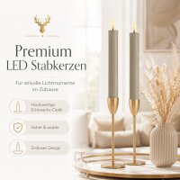 Deluxe Homeart LED Stabkerze mit Timerfunktion Sand