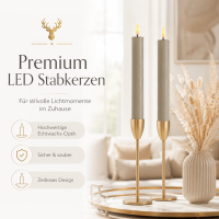 Deluxe Homeart LED Stabkerze mit Timerfunktion Sand