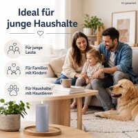 Deluxe Homeart LED Kerze mit Timerfunktion Dust Blue