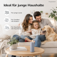 Deluxe Homeart LED Kerze mit Timerfunktion Dust Blue