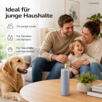 Deluxe Homeart LED Kerze mit Timerfunktion Dust Blue