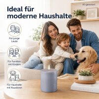 Deluxe Homeart LED Kerze mit Timerfunktion Dust Blue