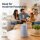 Deluxe Homeart LED Kerze mit Timerfunktion Dust Blue