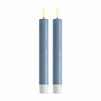 Deluxe Homeart LED Stabkerze mit Timerfunktion Dust Blue