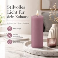 Deluxe Homeart LED Kerze mit Timerfunktion Light Purple