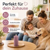 Deluxe Homeart LED Kerze mit Timerfunktion Light Purple