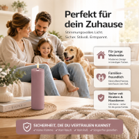 Deluxe Homeart LED Kerze mit Timerfunktion Light Purple
