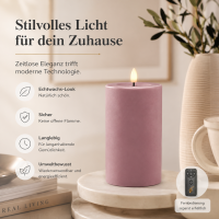Deluxe Homeart LED Kerze mit Timerfunktion Light Purple