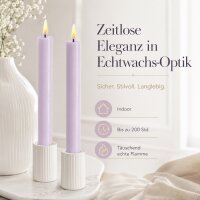 Deluxe Homeart LED Stabkerze mit Timerfunktion Light Purple