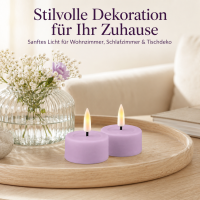 Deluxe Homeart Teelicht 2er Set mit Timerfunktion Light Purple