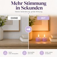 Deluxe Homeart Teelicht 2er Set mit Timerfunktion Light Purple