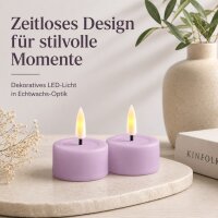 Deluxe Homeart Teelicht 2er Set mit Timerfunktion Light Purple