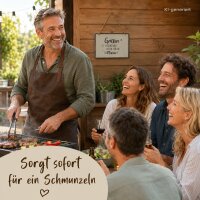 Metallschild Grillparty 0,2cm 21cm Weiß Creme Blechschild zum Aufhängen
