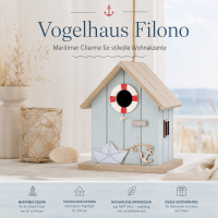 Boltze Vogelhaus Filono Moin maritim zum Anhängen