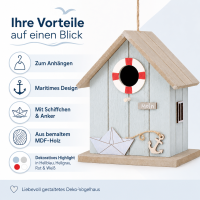 Boltze Vogelhaus Filono Moin maritim zum Anhängen