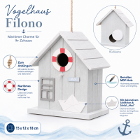 Boltze Vogelhaus Filono Ahoi maritim zum Anhängen