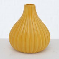 Blumenvase aus Keramik im 3er Set Mattes Design - Gelb Schwarz Weiß
