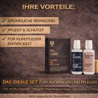 Pu Care Kit Cleaning and Protection für Kunstleder (PU-Leder)