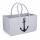 Kaminholztasche Filz grau mit Anker