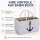 Kaminholztasche Filz grau mit Anker