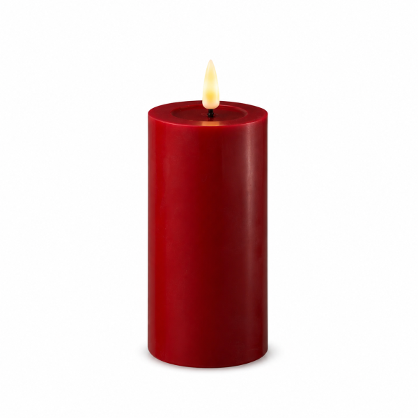 LED Kerze mit Timerfunktion Bordeaux