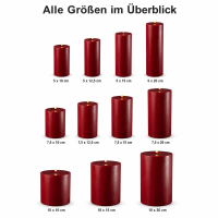 LED Kerze mit Timerfunktion Bordeaux