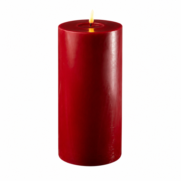 Deluxe Homeart LED Kerze mit Timerfunktion Bordeaux