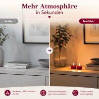 Deluxe Homeart Teelicht 2er Set mit Timerfunktion Bordeaux